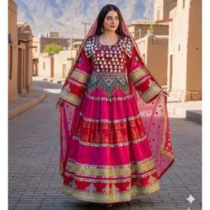 Robe traditionnelle ethnique tribale Banjara de qualité supérieure, robe de fête Kuchi afghane/pakistanaise, robe Kochi en gros - Product Image 4