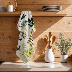 100% OEM Personalized Printed Design Cotton Kitchen Towel Beautiful leaf pattern soft quality kitchen towel. - Product Image 1