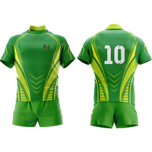 ชุดยูนิฟอร์มรักบี้ชาย ระบายอากาศได้ดี เสื้อแขนสั้น กางเกงขาสั้นเข้าชุด ผ้าเนื้อนุ่ม น้ำหนักเบา รับสกรีนโลโก้ บริการ OEM - Product Image 1