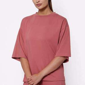 Camiseta Extra Grande para Mujer, Algodón Suave, Corte Holgado, Cuello Redondo, Manga Corta, Estilo Casual Urbano, Cómoda para el Día a Día - Product Image 5
