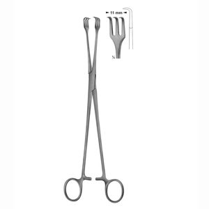 คีมจับเนื้อเยื่อ Schroeder Tenaculum Forceps ขนาด 270 มม. - คีมผ่าตัดและถอดแกนกระจกตาทำจากเหล็กกล้าไร้สนิม - Product Image 3