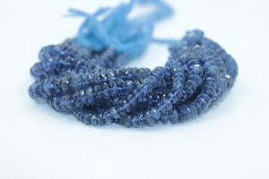 Perles facettées rondes en Iolite bleue de qualité supérieure AAA, 4-8 mm, perles d'Iolite naturelle pour la fabrication de bijoux, perles en gros - Product Image 5