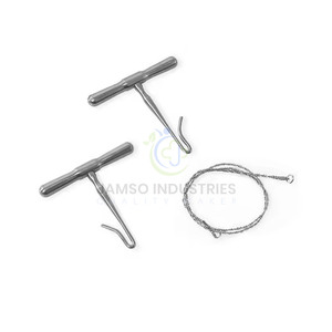 Herramienta de corte ortopédica con alambre de sierra Gigli para secciones óseas precisas en procedimientos médicos. - Product Image 2