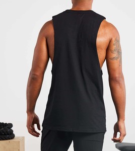 Camiseta sin mangas premium personalizada para hombre, transpirable, de poliéster/algodón, para gimnasio, con impresión digital, marca privada, ropa deportiva. - Product Image 2