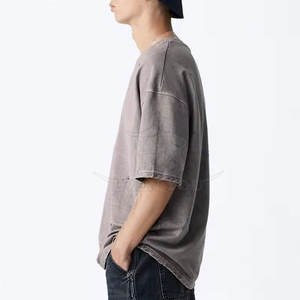 Vêtements de mode personnalisés, t-shirt pour homme avec effet usé, design personnalisé, manches longues, t-shirt pour homme avec effet usé - Product Image 2