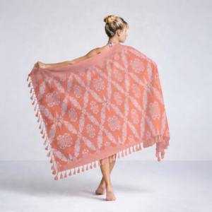 Exportateur indien de serviettes de plage en coton recyclé de haute qualité, multicolores, personnalisables et très vendues. - Product Image 1