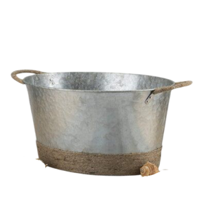 Newest Design Galvanized Ice Bucket With Handle Wine <b>Chiller</b> Oval Shape Ice Bucket for Outdoor <b>Beer</b> Wine & Drinks - Product Image 6