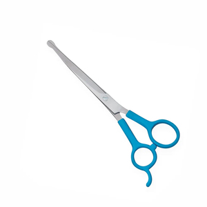 plastic scissor Best Quality Plastic Handle Hairdressing Scissors Stainless Steel <b>Blade</b> Professional Blue Handle Manual Hair - Product Image 3