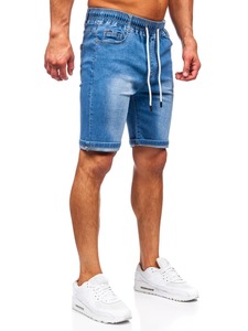 Wholesale New High Quality Eco-Friendly Summer Denim Shorts <b>Men</b> Plus Size High <b>Stretch</b> Sports Casual Hip Hop Straight Snow Wash - Product Image 3