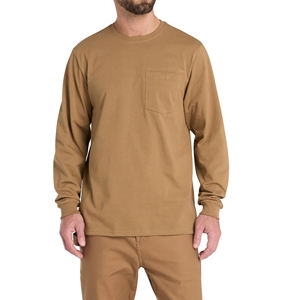 Nouvelle mode, t-shirts pour hommes en coton 100%, taille plus, col rond, manches longues, coupe classique, poche avant, designs personnalisés, style streetwear - Product Image 2