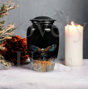 Urna funeraria Eagle diseñada con absoluta compasión y respeto, urna conmemorativa para cenizas humanas, recuerdo decorativo. - Product Image 4