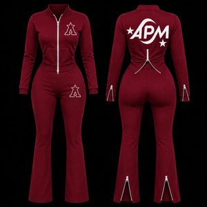 Fall Winter Women's Sets Two Piece Stand Collar Cropped <b>Zip</b> <b>up</b> <b>Jacket</b> with Zipper Hoodie Design Custom Flared Pants Lounge Set - Product Image 1