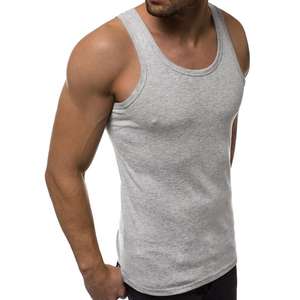Débardeurs de sport côtelés en coton pour hommes - Product Image 5