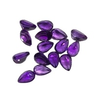 Vente en gros de pierres précieuses Vivaaz, améthyste africaine naturelle 8x10mm, taille poire, pierres précieuses en vrac facettées, qualité supérieure AAA, certifiées IGI, calibrées, traitées thermiquement