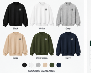 <b>Women's</b> Black Crew Neck <b>Sweatshirt</b> with Front <b>White</b> Embroidery Logo Windproof Regular Sleeve Knitted Cotton Autumn Wear - Product Image 6