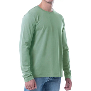 เสื้อยืดแขนยาวผู้ชาย คอตตอน คอกลม สวมใส่สบายๆ สำหรับทุกวัน แฟชั่นคลาสสิก พร้อมบริการ OEM ทันสมัย - Product Image 2