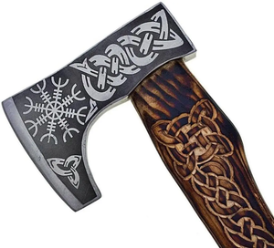 Hache de qualité industrielle supérieure en acier à haute teneur en carbone, manche en bois fait main, outil de coupe de bois forestier LEGACY BLADES - Product Image 5