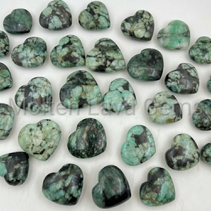 Cristal de Corazón de Esmeralda Natural Chakralume, Piedra Curativa Feng Shui Verde Pulida, Reiki, Meditación, Joyería, Decoración, Venta al por Mayor - Product Image 3