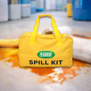 Kit de Derrames Químicos de 45L con Bolsa de Transporte, Kit de Emergencia Portátil y Duradero con Almohadillas, Calcetines y Guantes para el Control de Derrames Peligrosos - Product Image 3