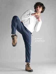 Pantalon de trekking et de chasse multi-poches de qualité avec ceinture, imperméable et coupe-vent pour l'extérieur - Product Image 2