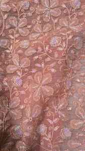 Tela de seda Fendi premium con bordado de diseñador, material bordado para vestidos de mujer, proveedor mayorista de prendas de vestir. - Product Image 5