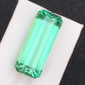 Pierre précieuse de Kunzite verte, taille octogonale, naturelle, brute, rare, de qualité supérieure, certifiée par un tiers, pour la fabrication de bijoux, 5 mm, sans trou - Product Image 4