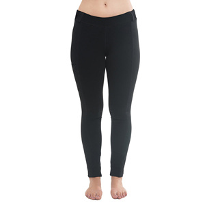 Women High Rise Slim Fit <b>Equestrian</b> Riding Tights Breathable Phone Pocket Black Polyester Comfortable Competition Sports - Product Image 5