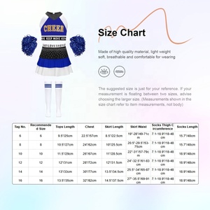 Vente en gros de vêtements de danse pour enfants 6-16 ans personnalisés Costumes de danse pour filles Vêtements de compétition Uniformes de pom-pom girl pour jeunes - Product Image 6