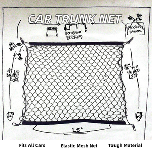 Chất Lượng Cao Ô Tô Đàn Hồi Thân Cây Lưới Hàng Hóa Thân Cây Tổ Chức Lưu Trữ Lưới Cho Campervan - Product Image 4