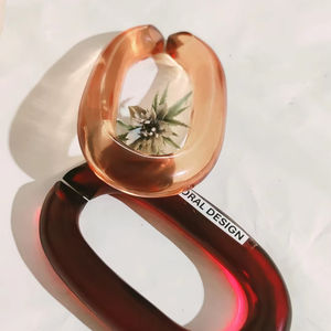 Cadena de Resina Disponible en Todos los Colores, Cadena de Eslabones Gruesos a la Moda con Forma de Ángel y Búho, Artesanía de Resina - Product Image 6