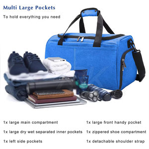 Sac de sport de voyage personnalisé avec logo, compartiment à chaussures, sac de sport de fitness pour le voyage - Product Image 4