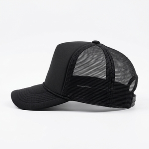 Gorra de camionero verde con malla trasera y visera curva, directamente de fábrica - Product Image 3
