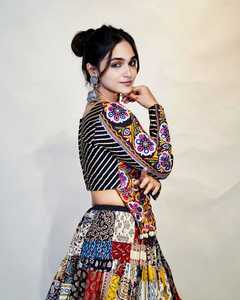 Robe de mariée ethnique indienne pakistanaise pour femmes, longue, en mousseline de coton, Lehenga Choli avec imprimé patchwork, coupe ample, toutes saisons - Product Image 3