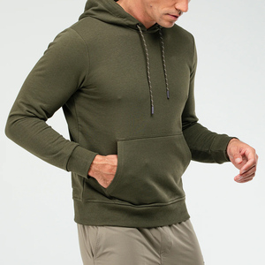 Sweat à capuche unisexe vert olive coupe classique 100 % polyester polaire, séchage rapide, avec poche, personnalisable, confortable, idéal pour l'été - Product Image 5