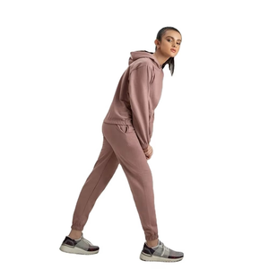 Winter Warm Women Hooded <b>Tracksuit</b> Cozy Fleece Full Sleeve Hoodie and Jogger Pants Drawstring Everyday Wear Set - Product Image 4