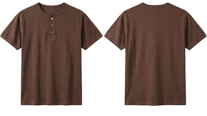 เสื้อยืดคอกลมเฮนลีย์แบบสั่งทำสำหรับผู้ชาย |   เส้นด้ายฝ้ายออร์แกนิค 100% ย้อมสีพื้น แขนสั้น ทรงปกติ เป็นมิตรกับสิ่งแวดล้อม ดีไซน์เรียบง่าย - Product Image 3
