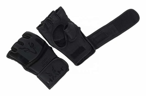 ถุงมือชกมวยครึ่งนิ้วสำหรับผู้ใหญ่6oz หนัง PU หนังวัวสำหรับ MMA คิกบ็อกซิ่งศิลปะการต่อสู้กรงฝึกโลโก้ออกแบบได้ตามต้องการ - Product Image 4