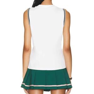Uniforme de tenis profesional para mujer, con falda, top y pantalones cortos, de secado rápido, tela suave, para entrenamiento y rendimiento en cancha. - Product Image 2