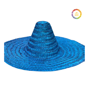 Handcrafted Mexican <b>Hat</b> with Colorful Accent Weave Details - Product Image 3