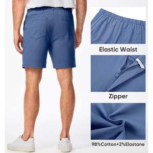 Custom <b>Men's</b> Classic-Fit 7\" Chino <b>Shorts</b> Summer Stretch Waist Cotton Twill Casual <b>Dress</b> <b>Shorts</b> with Pockets XS Sporty Style - Product Image 1
