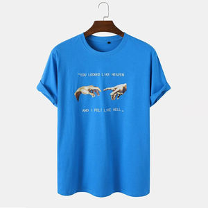 T-shirts décontractés pour hommes et garçons, 100 % coton, respirants, écologiques, à manches courtes, style fitness, modèle uni, prix de gros, OEM, collection 2026 - Product Image 1