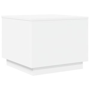 Tavolino da caffè in legno ingegnerizzato bianco 19,7x19,7x15,7 pollici, mobile elegante e pratico - Product Image 3