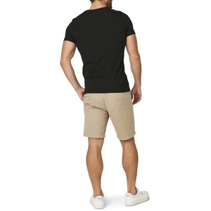 T-shirts à manches courtes en coton 100% écologiques et respirants, col en V, impression sérigraphique personnalisée, vente en gros - Product Image 4