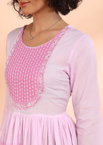 Vestido Largo de Algodón Bordado para Mujer, Corte en A, Estilo Informal, Secado Rápido, para Fiestas de Verano, Moda Moderna para Uso Diario, al Mejor Precio de Proveedor - Product Image 3