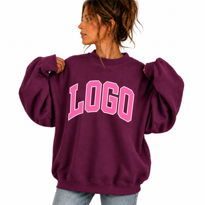 Sweat-shirt personnalisé à col montant pour femme, coupe ample, manches longues, respirant, matière anti-boulochage - Product Image 1