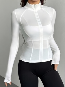 Veste de yoga ultra douce pour femmes, veste de course légère, veste de fitness, logo personnalisé, OEM, ODM, marque privée, fabricant en gros - Product Image 4