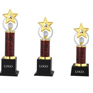 Pooja Piru Golden Star Brass Dial Luxury Celestial Wall Decor Premium Gold Plated Home Office Statement Timepiece - Product Image 1