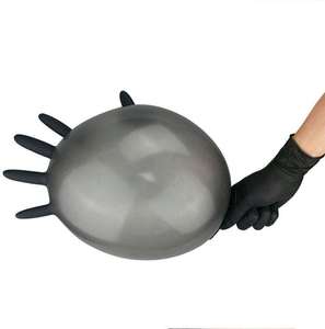 Vente flash - Gants jetables en nitrile noir de la marque HANSEN, logo personnalisé, sans poudre, doux, qualité alimentaire - Product Image 4