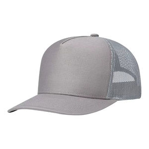 Gorra Trucker Deportiva de 6 Paneles, Visera Gris de Lona, Estilo Casual de Béisbol, Media Malla, Ajustable, para Hombre y Mujer, Verano, Aire Libre - Product Image 1