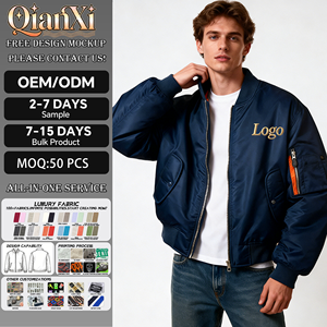 Chaqueta Bomber de Invierno para Hombre, Gruesa, con Logotipo Personalizado, Estilo Piloto Retro MA-1 - Product Image 2